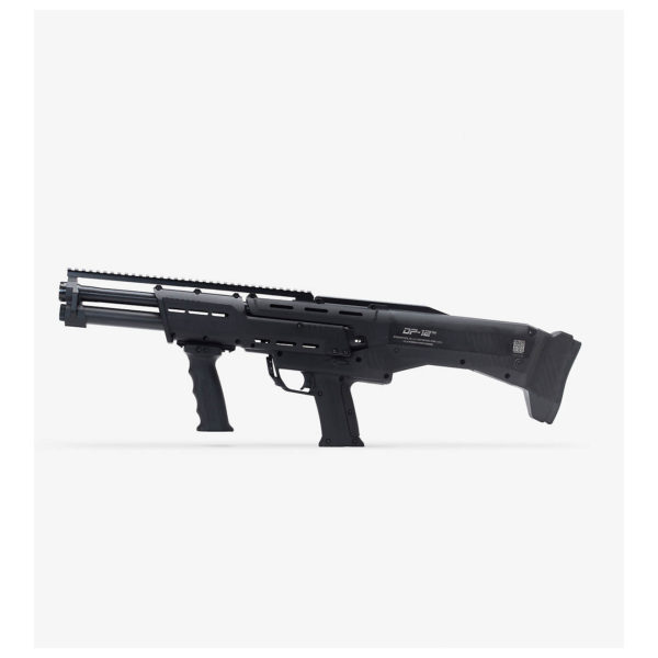 This is the Standard Manufacturing DP-12 Double Barrel 12 Gauge Pump Action Shotgun