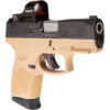 This is the profile of Taurus G3C T.O.R.O. 9mm Tan/Black Centerfire Pistol with Red Dot